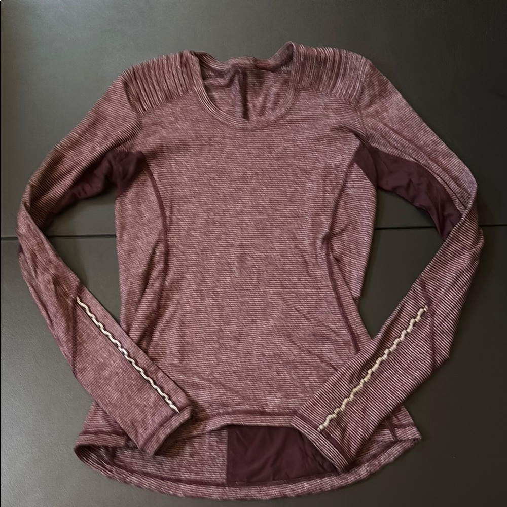 lululemon athletica Maroon Long Sleeve Top